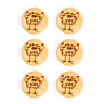 Lot de 6 boutons buis Ø 20 mm monstre