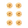 Lot de 6 boutons buis spinosaurus Ø 18 mm