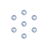 Pack of 7 rounded pearl buttons Ø 9mm