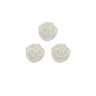 Lot de 3 boutons ROSE à queue Ø 25mm ECRU