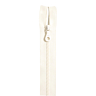 White open end zip, 45 cm