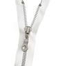 White open end zip, 35 cm