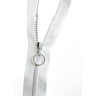 White open end zip, 30 cm