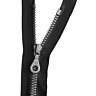 Silver open end zip, 55 cm