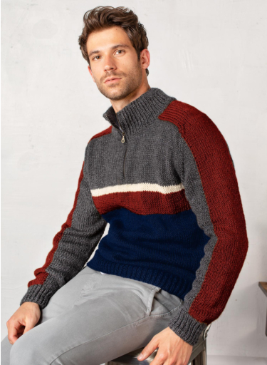 Pull col montant, homme, col camionneur