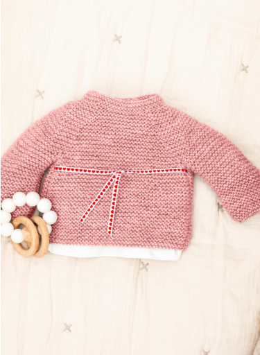 Garter stitch baby sweater hot sale